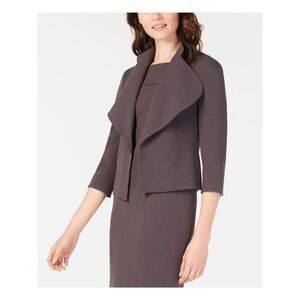 ANNE KLEIN Womens Gray Jacket Size: 4